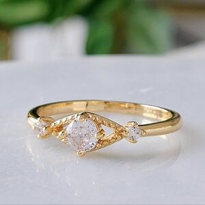 Dainty Gold Ring, Evil Eye, Charmed Aroma Boho Collection